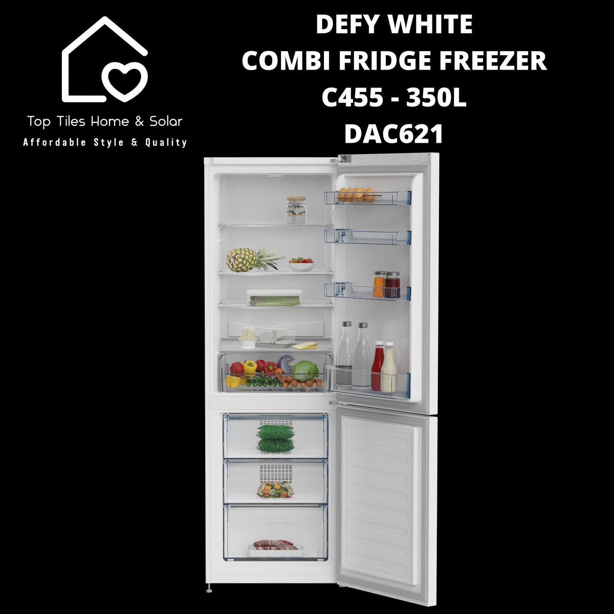 Defy 350 l bottom deals fridge freezer