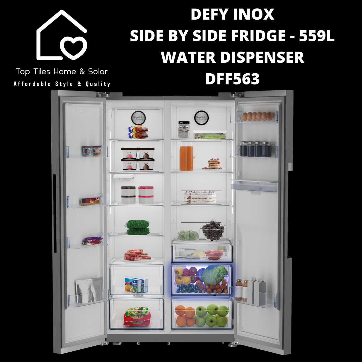 Defy double door on sale fridge price