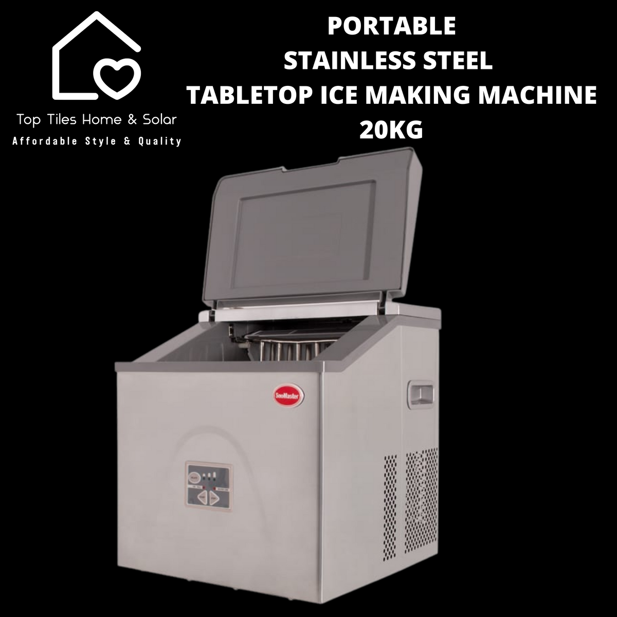 Portable Stainless Steel Tabletop Ice Making Machine - 20kg – Top