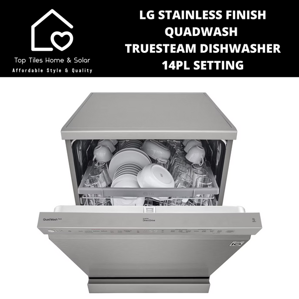 LG Stainless Finish QuadWash TrueSteam Dishwasher - 14Pl Setting