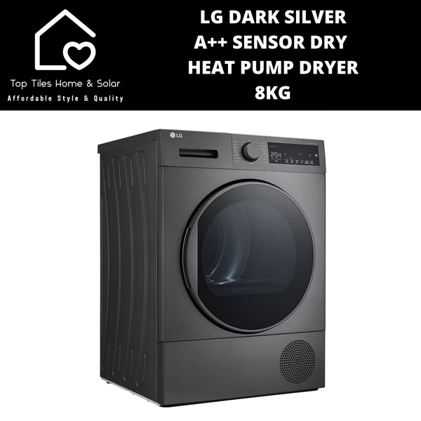 LG Dark Silver A++ Sensor Dry Heat Pump Dryer - 8kg