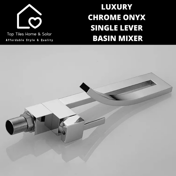 Luxury Chrome Onyx Single Lever Basin Mixer