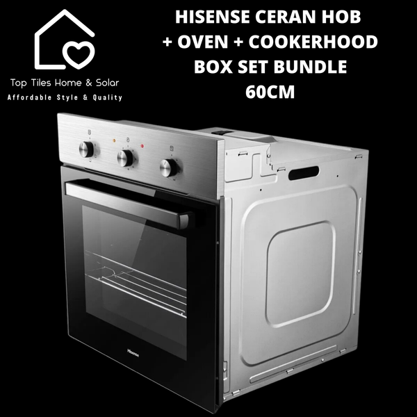 Hisense Ceran Hob + Oven + Cookerhood Box Set Bundle - 60cm