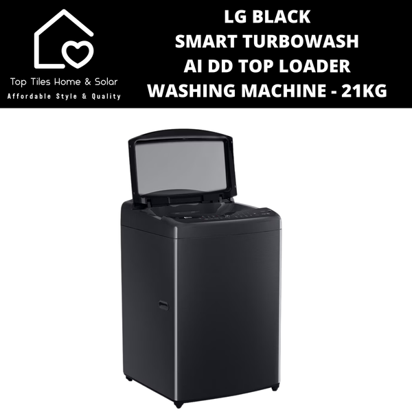 LG Black Smart TurboWash AI DD Top Loader Washing Machine - 21kg