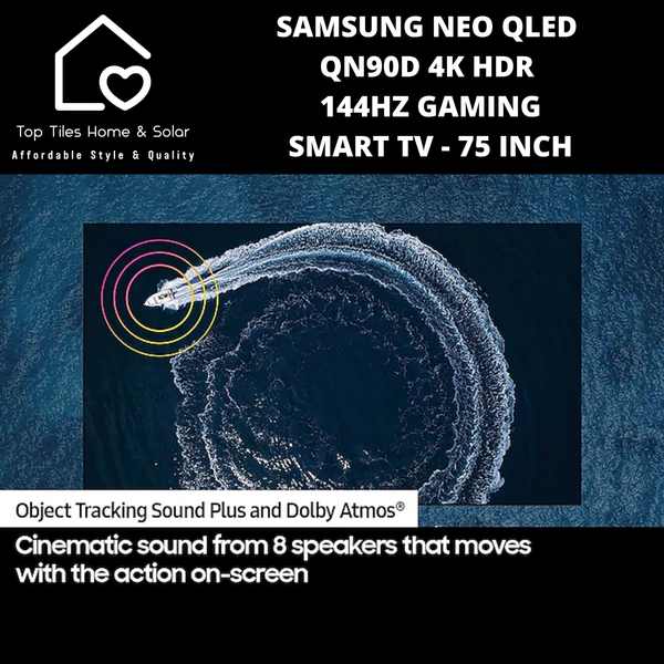 Samsung Neo QLED QN90D 4k HDR 144Hz Gaming Smart TV - 75 Inch