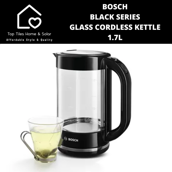 Bosch Black Series Glass Cordless Kettle - 1.7L