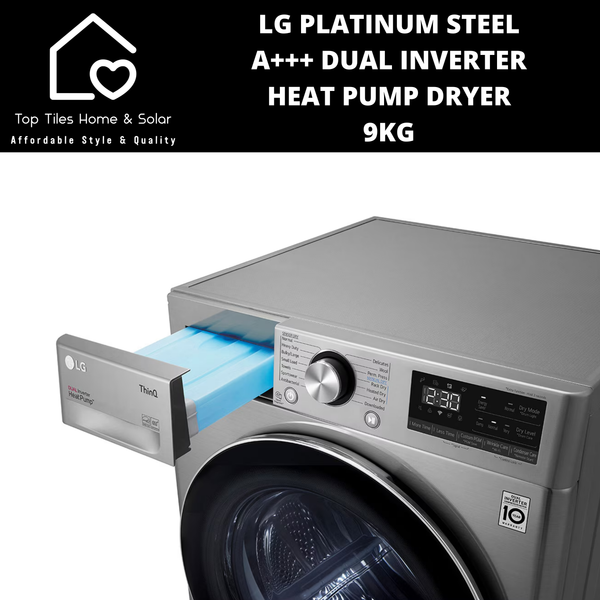 LG Platinum Steel A+++ Dual Inverter Heat Pump Dryer - 9kg