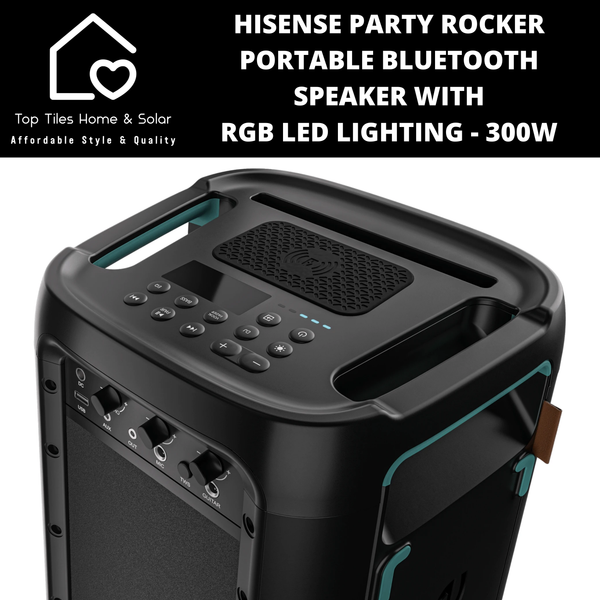 Hisense Party Rocker Portable Bluetooth Speaker With RGB LED Lighting - 300W