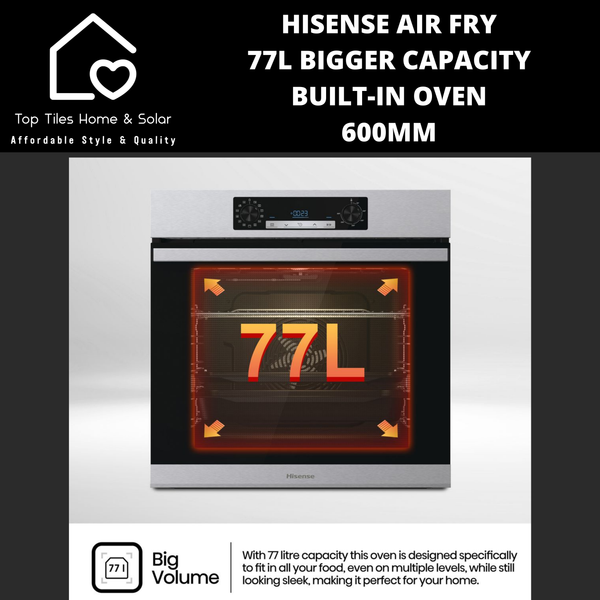 Hisense Air Fry 77L Bigger Capacity Built-in Oven - 600mm