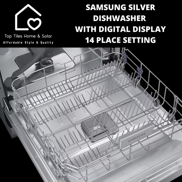 Samsung Silver Dishwasher with Digital Display - 14 Place Setting