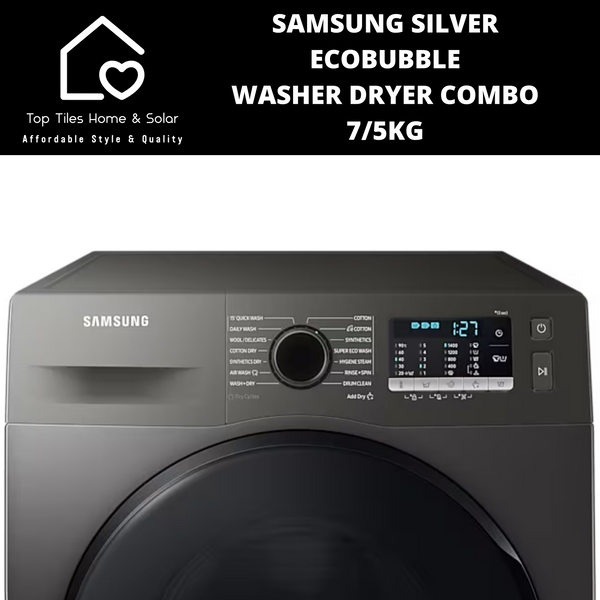 Samsung Silver EcoBubble Washer Dryer Combo - 7/5kg