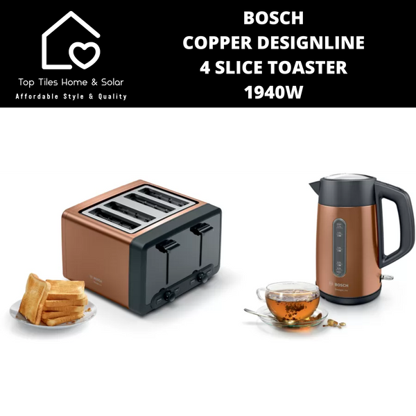 Bosch Copper DesignLine 4 Slice Toaster - 1940W