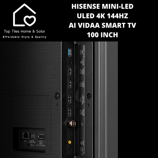 Hisense Mini-LED ULED 4K 144Hz AI VIDAA Smart TV - 100 Inch