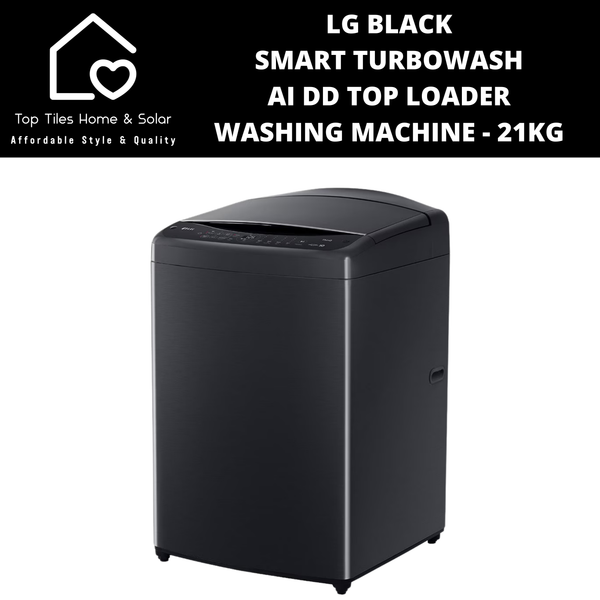 LG Black Smart TurboWash AI DD Top Loader Washing Machine - 21kg