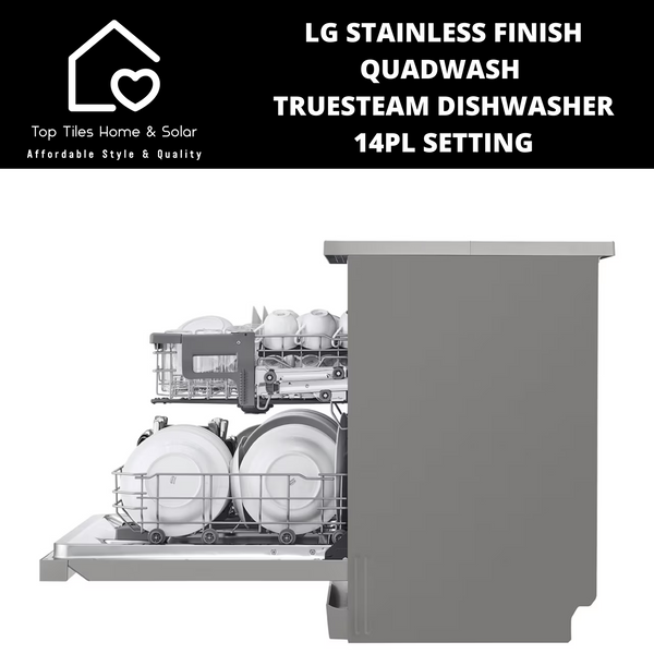 LG Stainless Finish QuadWash TrueSteam Dishwasher - 14Pl Setting