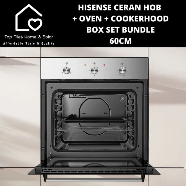 Hisense Ceran Hob + Oven + Cookerhood Box Set Bundle - 60cm