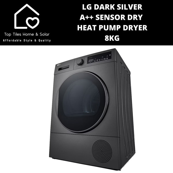 LG Dark Silver A++ Sensor Dry Heat Pump Dryer - 8kg