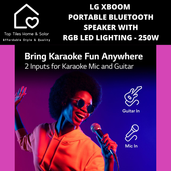 LG XBOOM Portable Bluetooth Speaker With RGB LED Lighting - 250W