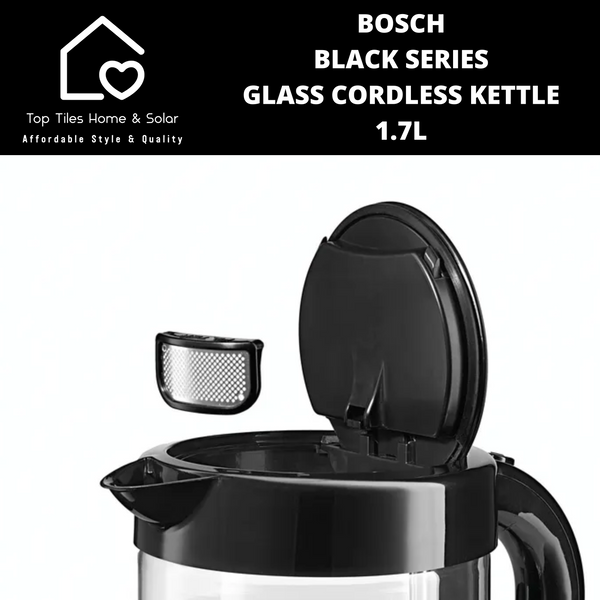 Bosch Black Series Glass Cordless Kettle - 1.7L