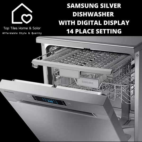 Samsung Silver Dishwasher with Digital Display - 14 Place Setting