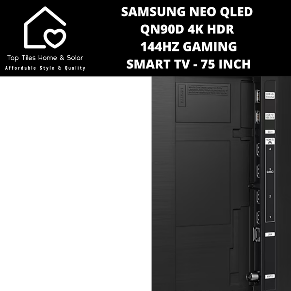 Samsung Neo QLED QN90D 4k HDR 144Hz Gaming Smart TV - 75 Inch