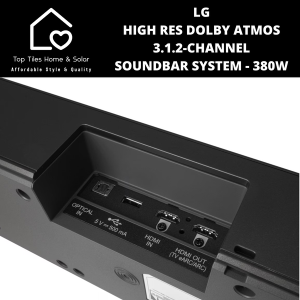 LG High Res Dolby Atmos 3.1.2-Channel Soundbar System - 380W