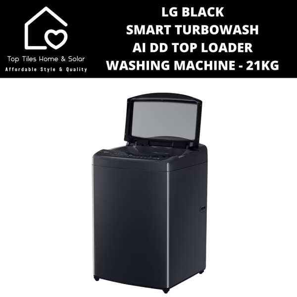 LG Black Smart TurboWash AI DD Top Loader Washing Machine - 21kg