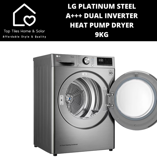 LG Platinum Steel A+++ Dual Inverter Heat Pump Dryer - 9kg