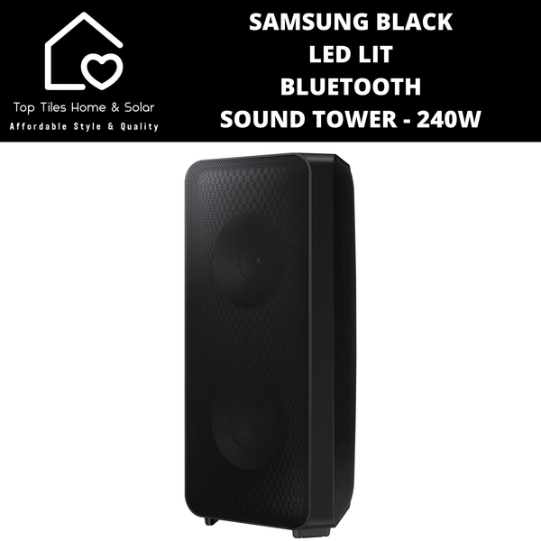 Samsung Black LED Lit Bluetooth Sound Tower - 240W