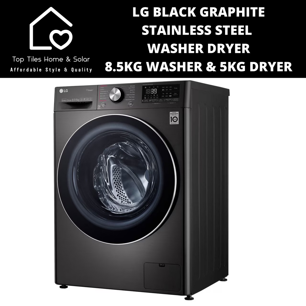 Lg black stainless steel deals washer and dryer