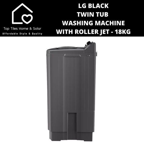 LG Black Twin Tub Washing Machine with Roller Jet - 18kg