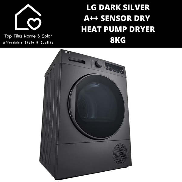 LG Dark Silver A++ Sensor Dry Heat Pump Dryer - 8kg