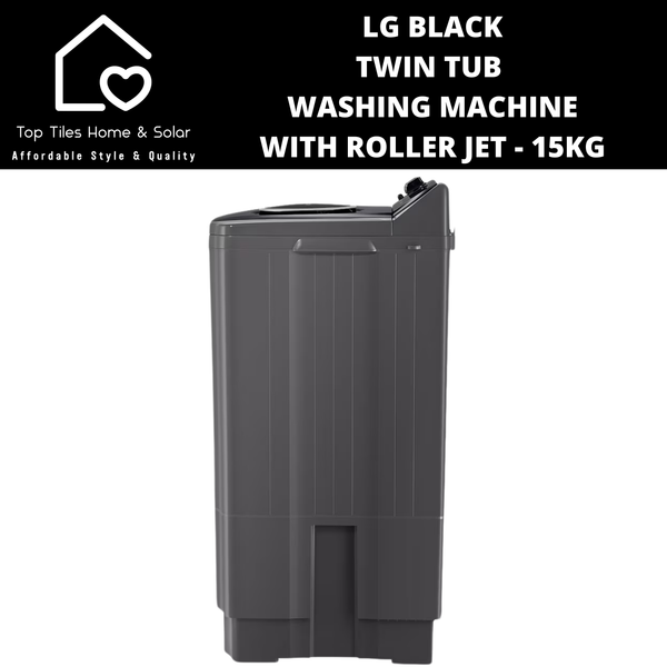 LG Black Twin Tub Washing Machine with Roller Jet - 15kg