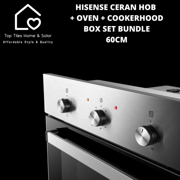 Hisense Ceran Hob + Oven + Cookerhood Box Set Bundle - 60cm