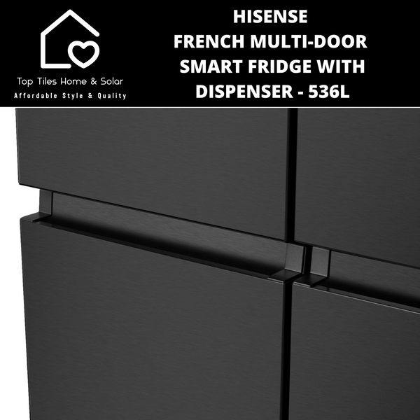 Hisense French Multi-Door Smart Fridge with Dispenser - 536L