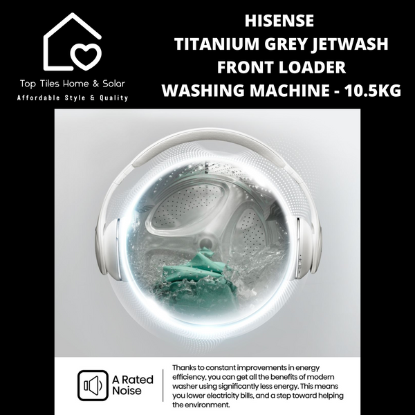 Hisense Titanium Grey JetWash Front Loader Washing Machine - 10.5kg