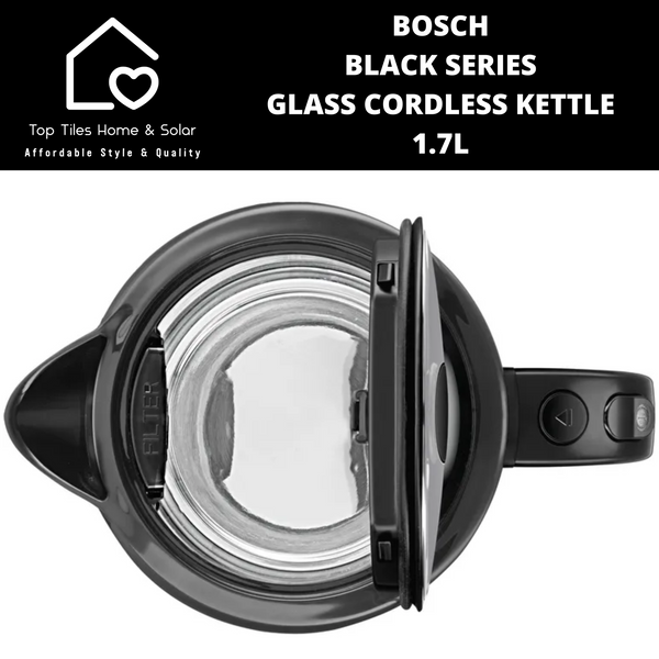 Bosch Black Series Glass Cordless Kettle - 1.7L