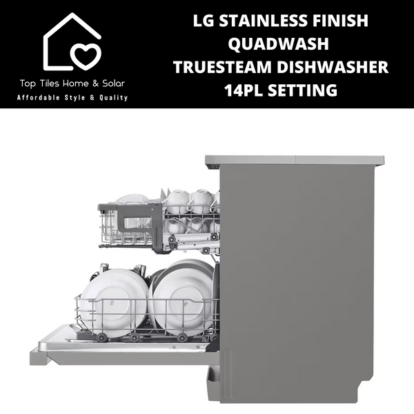 LG Stainless Finish QuadWash TrueSteam Dishwasher - 14Pl Setting