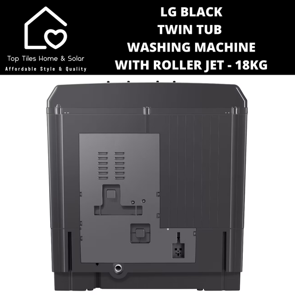 LG Black Twin Tub Washing Machine with Roller Jet - 18kg