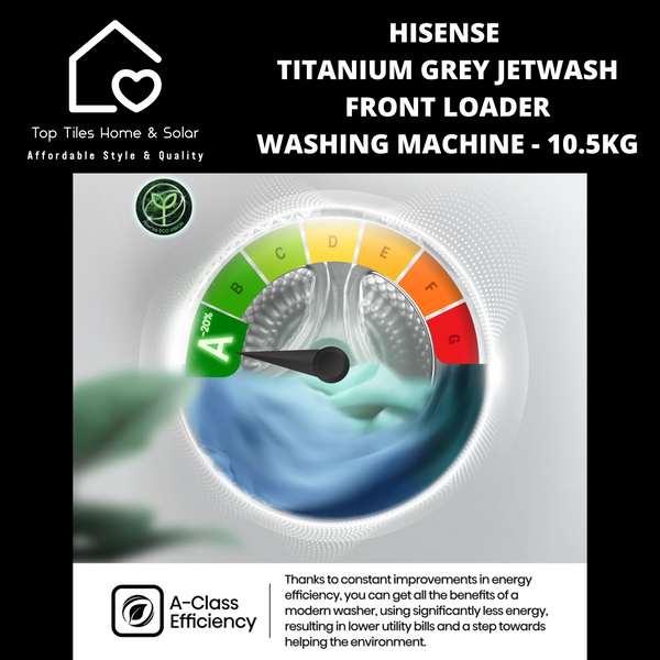 Hisense Titanium Grey JetWash Front Loader Washing Machine - 10.5kg