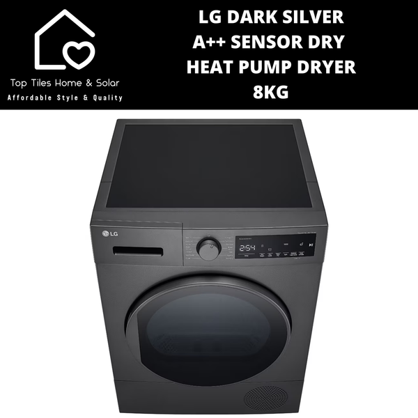 LG Dark Silver A++ Sensor Dry Heat Pump Dryer - 8kg