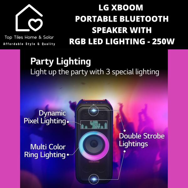 LG XBOOM Portable Bluetooth Speaker With RGB LED Lighting - 250W