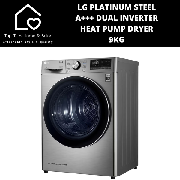 LG Platinum Steel A+++ Dual Inverter Heat Pump Dryer - 9kg