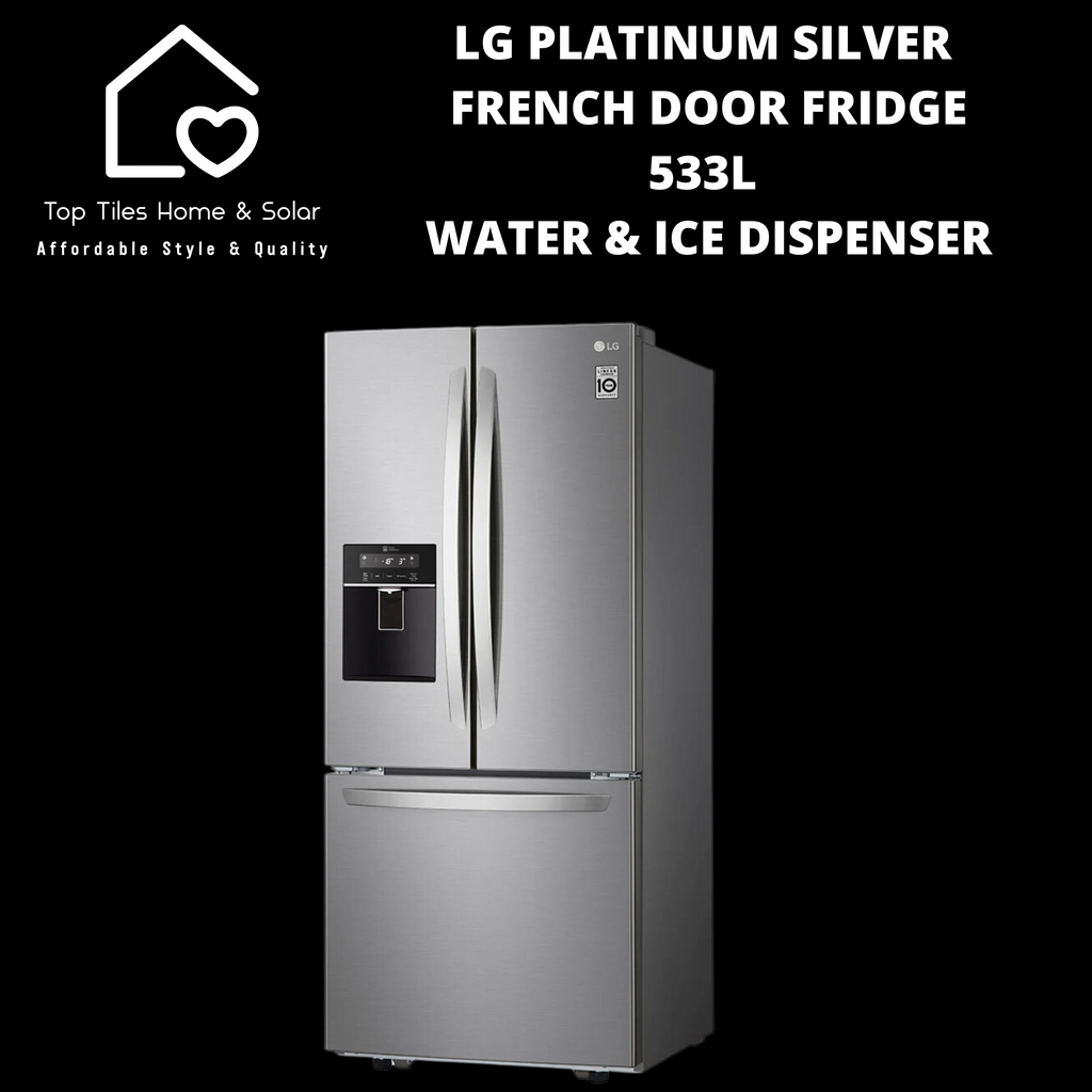 Double door fridge with deals water and ice dispenser