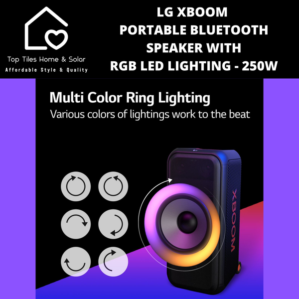 LG XBOOM Portable Bluetooth Speaker With RGB LED Lighting - 250W