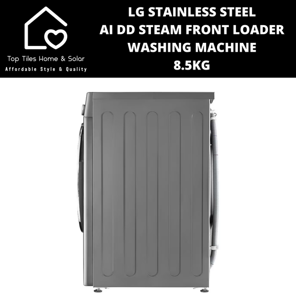 LG Stainless Steel AI DD Steam Front Loader Washing Machine - 8.5kg