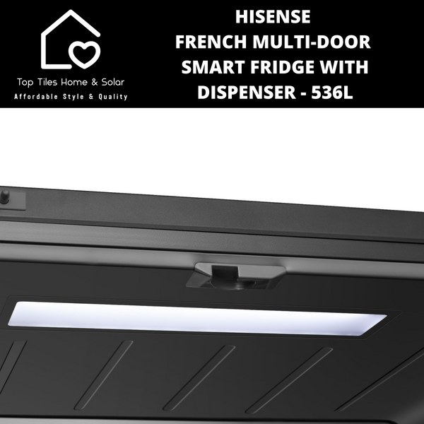 Hisense French Multi-Door Smart Fridge with Dispenser - 536L