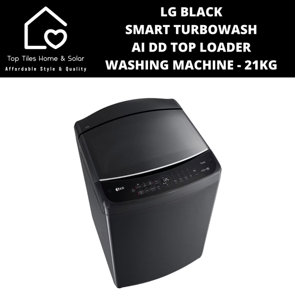 LG Black Smart TurboWash AI DD Top Loader Washing Machine - 21kg