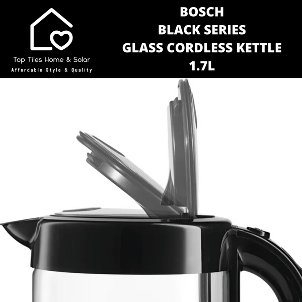 Bosch Black Series Glass Cordless Kettle - 1.7L