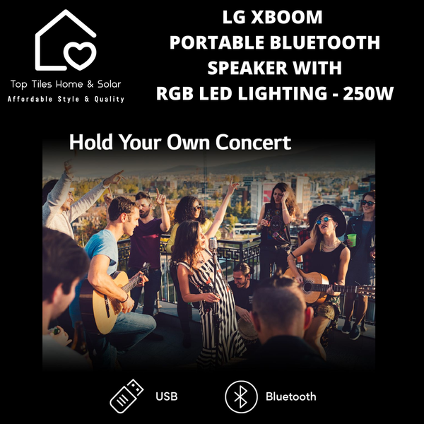 LG XBOOM Portable Bluetooth Speaker With RGB LED Lighting - 250W